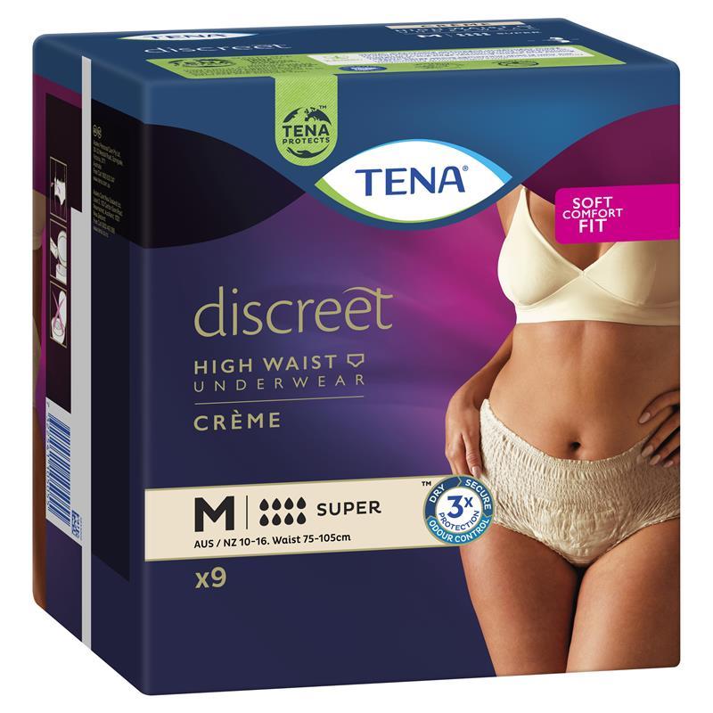 TENA Pant Discreet Super Medium Coloured 9 Pack