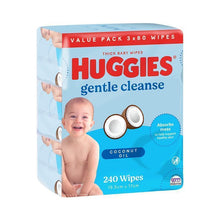 Huggies Gentle Cleanse Baby Wipes Coconut Oil 240 Pack