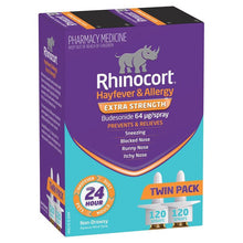 Rhinocort Extra Strength Hayfever & Allergy Nasal Spray 120 Sprays x 2 Pack