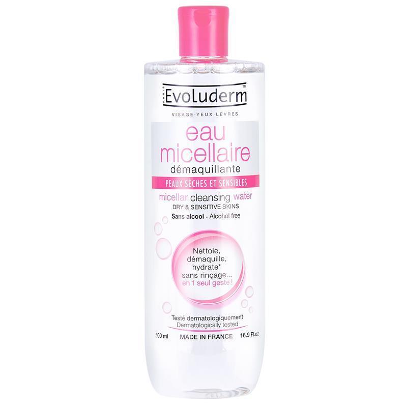 Evoluderm Eau Micellaire Water Dry/Sensitive Skin 500ml