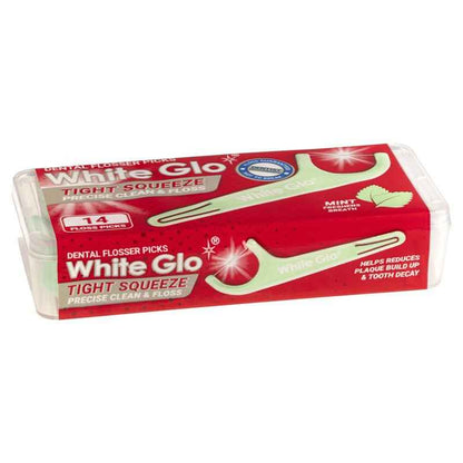 White Glo Flossers Travel 14 Pack