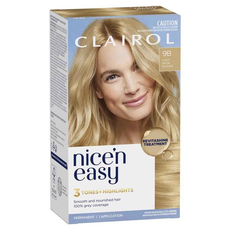 Clairol Nice N Easy 9B Light Beige Blonde Permanent Hair Colour