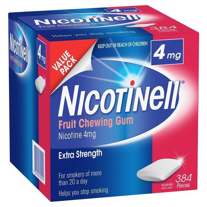 Nicotinell Chewing Gum 4mg Fruit 384 Exclusive Size