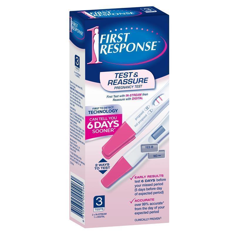 First Response Test and Reassure 3 Tests