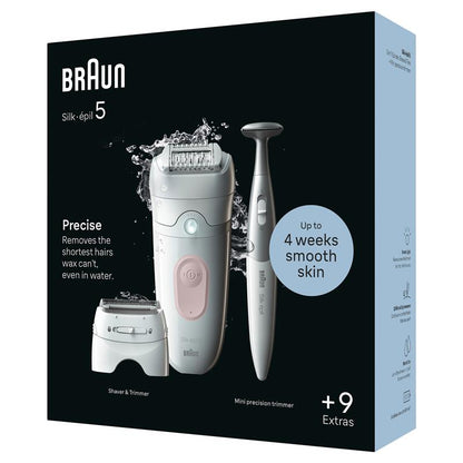 Braun Silk-Epi 5 Epilator with Bikini Trimmer & 8 Extras