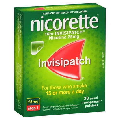 Nicorette Quit Smoking Nicotine 16 Hour Invisipatch Step 1 28 Pack