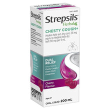 Strepsils Herbal Chesty Cough+ Liquid Cherry Flavour 200mL