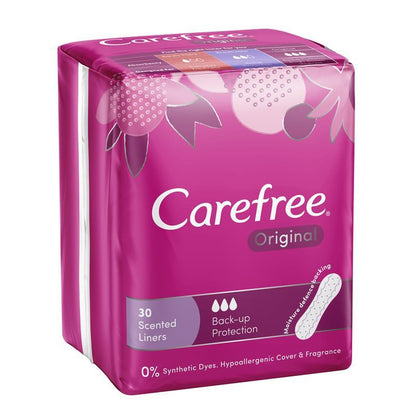 Carefree Original Shower Fresh Scented Panty Liners 30 Pack