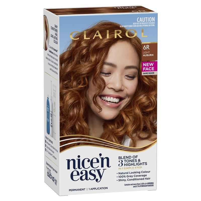 Clairol Nice N Easy 6R Natural Light Auburn Permanent Hair Colour