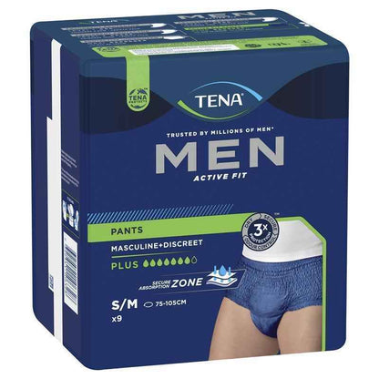 TENA Pant Men Active Fit Plus Medium 9 Pack