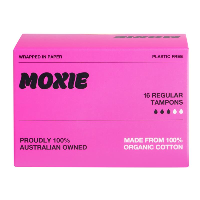Moxie 100% Organic Cotton Tampons Regular 16 Pack