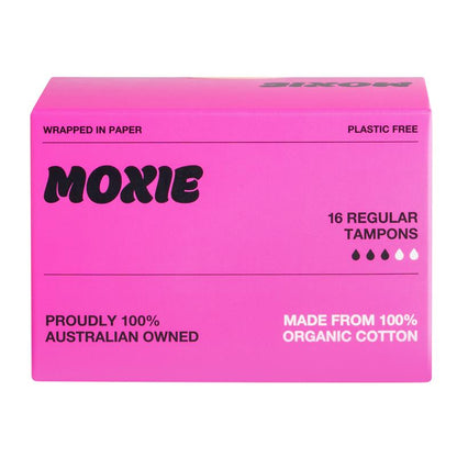 Moxie 100% Organic Cotton Tampons Regular 16 Pack