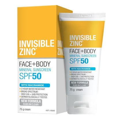 Invisible Zinc SPF 50 Face and Body 75g
