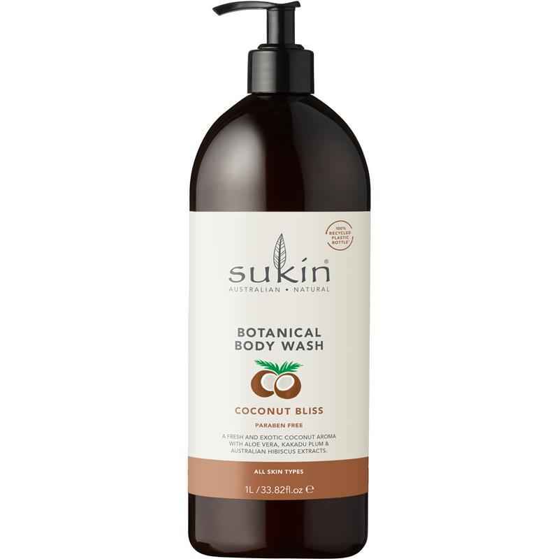 Sukin Botanical Body Wash Coconut Bliss Pump 1L
