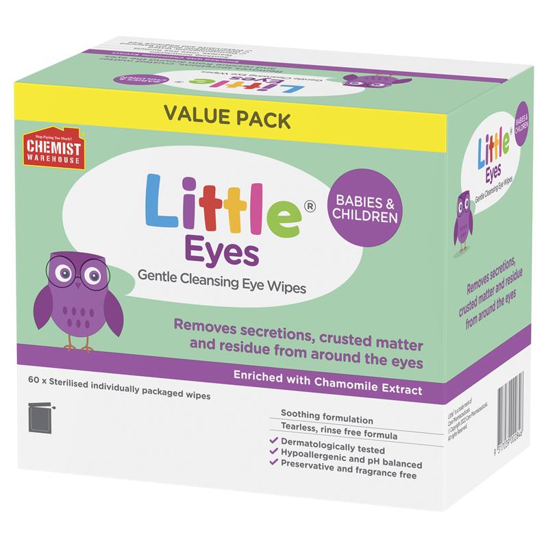 Little Eyes Cleansing Wipes 60 Exclusive Size