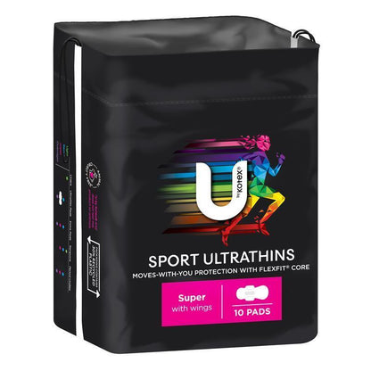 U by Kotex Sport Ultrathins Pads Super 10 Pack