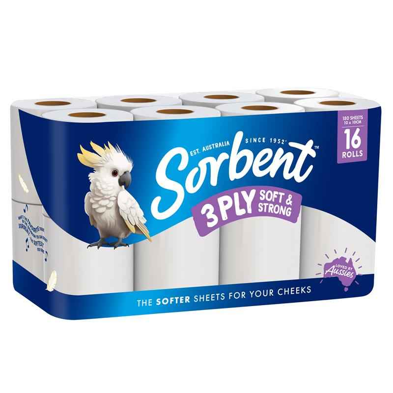 Sorbent Toilet Tissue Silky White 16 Pack