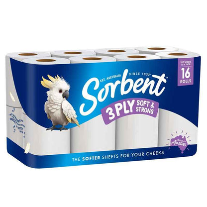 Sorbent Toilet Tissue Silky White 16 Pack