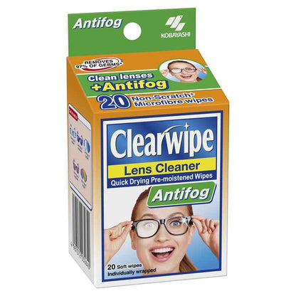 Clearwipe Antifog Lens Cleaner 20 Wipes