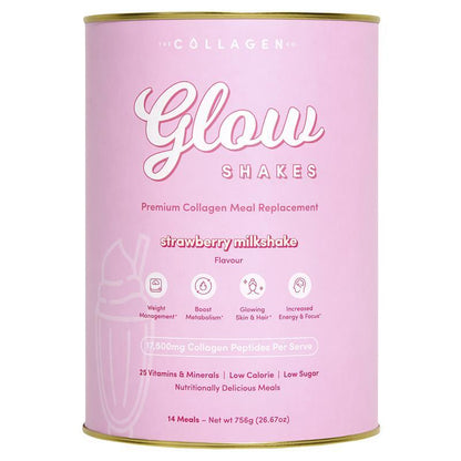 The Collagen Co Glow Shakes Strawberry Milkshake 755g