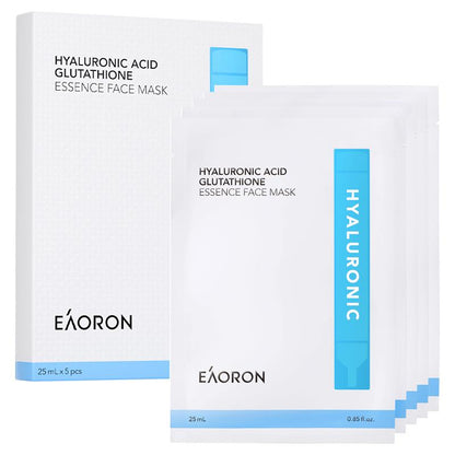 Eaoron Hyaluronic Acid Glutathione Essence Face Mask 5 Pack