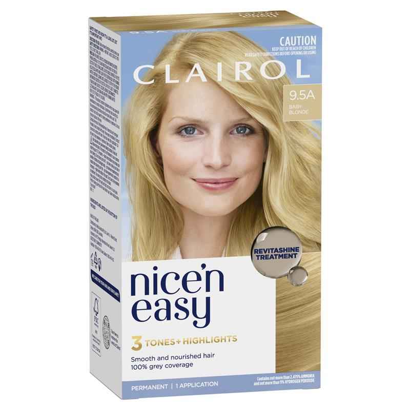 Clairol Nice N Easy 9.5A Natural Baby Blonde Permanent Hair Colour