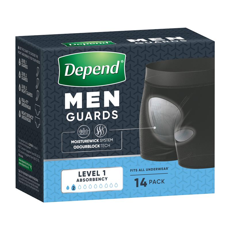 Depend Men Incontinence Shield Level 1 14 Pack