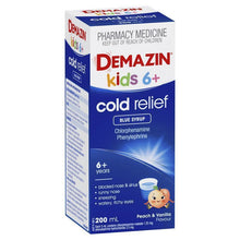 Demazin Kids 6+ Cold Relief Blue Syrup 200ml - GimmeNow
