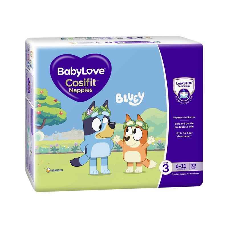 Baby Nappies Size 3 (6-11kg) Jumbo Pack - 72 Count