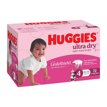 Huggies Ultra Dry Nappies Girls Size 4 (10-15kg) 72 Pack