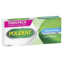 Polident Denture Adhesive Cream Flavour Free 2X60g Pack Exclusive Size - GimmeNow