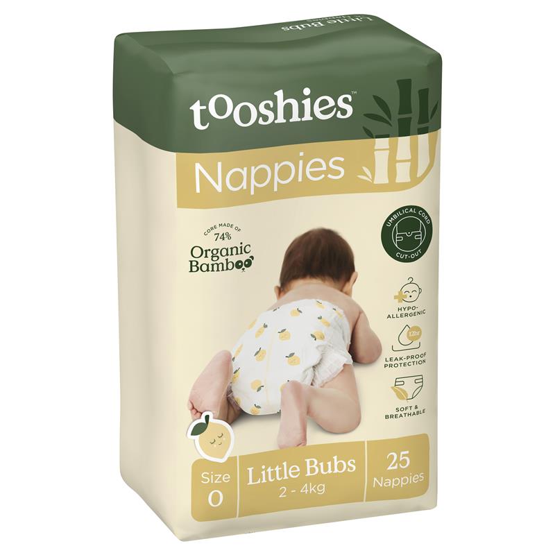 Tooshies Nappies Size 0 Little Bubs 2-4kg 25 pack