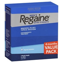 Regaine Men's Extra Strength Minoxidil Hair Regrowth Treatment 4 x 60mL - GimmeNow