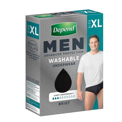 Depend Men Washable Incontinence Underwear Extra Large