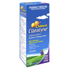 Children's Claratyne Allergy & Hayfever Relief Syrup For Kids Grape Flavour 120mL