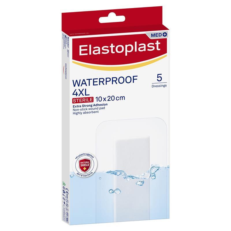 Elastoplast Waterproof Dressing 4XL 10cm x 20cm 5 Pack - GimmeNow