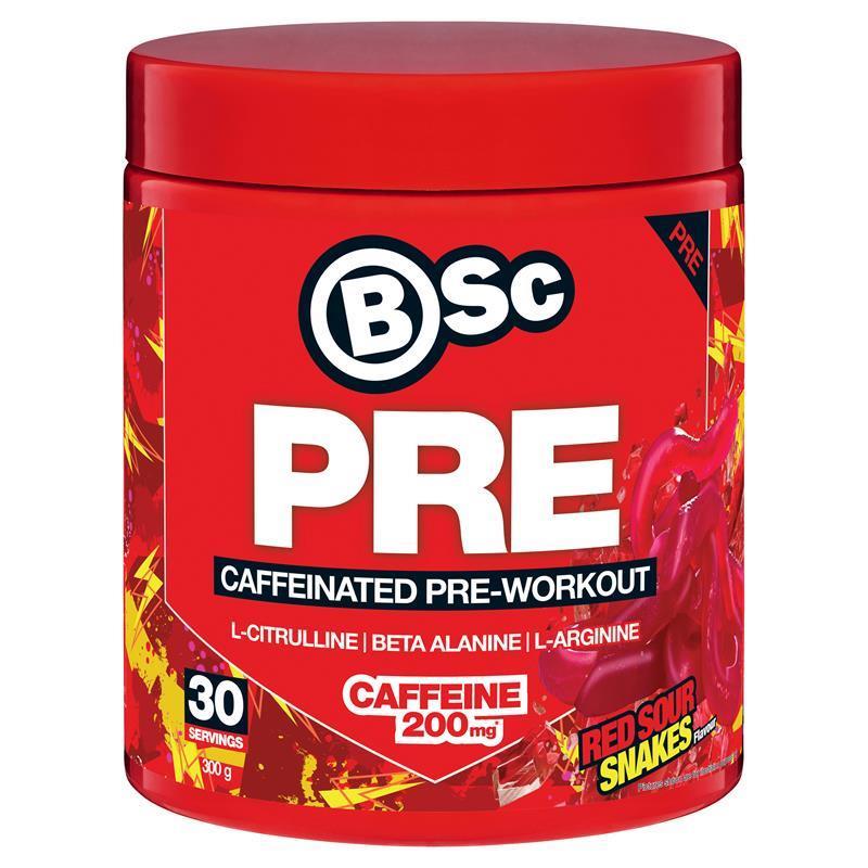 BSc PRE Caffeinated Pre-Workout Red Sour Snakes 300g