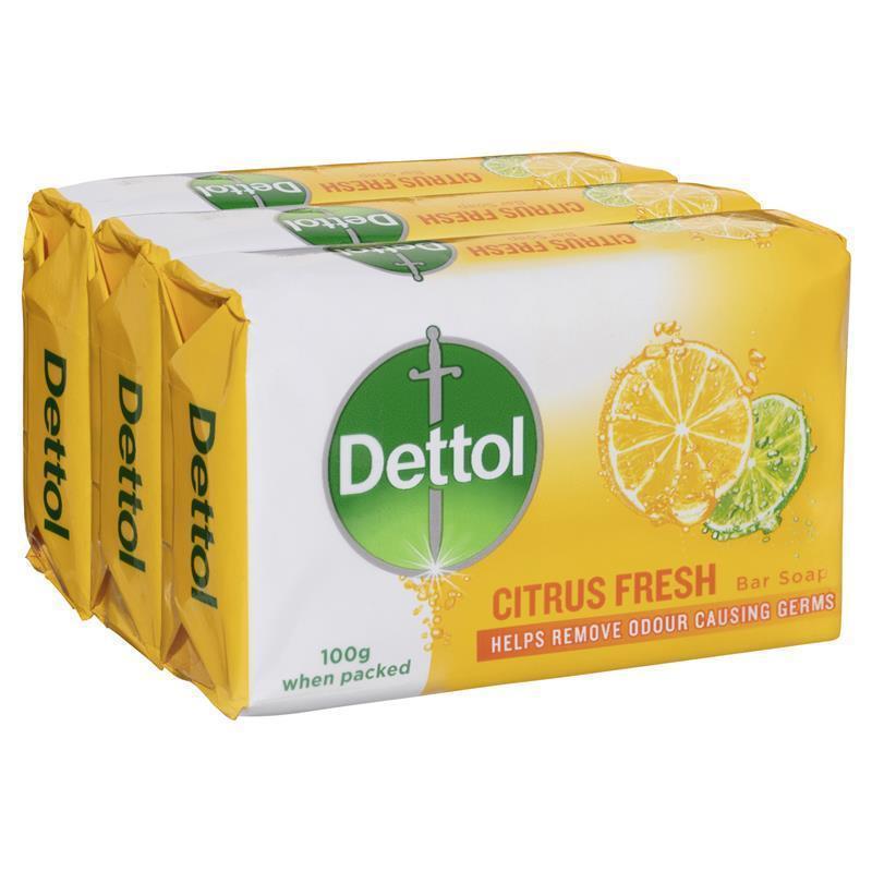 Dettol Citrus Fresh Bar Soap 3x100g