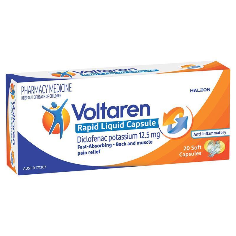 Voltaren Rapid 12.5mg Pain Relief Liquid Capsules 20