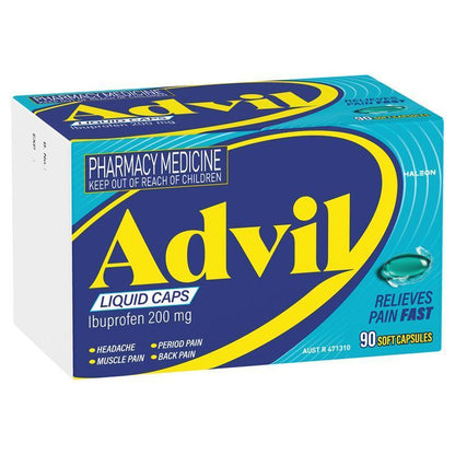 Advil Ibuprofen Pain Relief 90 Liquid Capsules