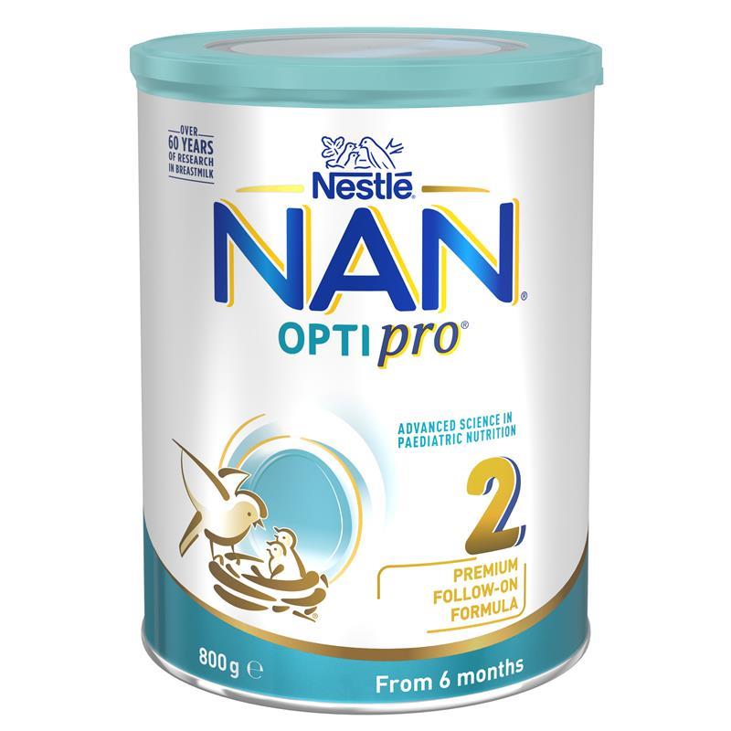 Nestle NAN OPTIPRO 2 Premium Baby Follow-on Formula Powder, From 6 to 12 Months – 800g