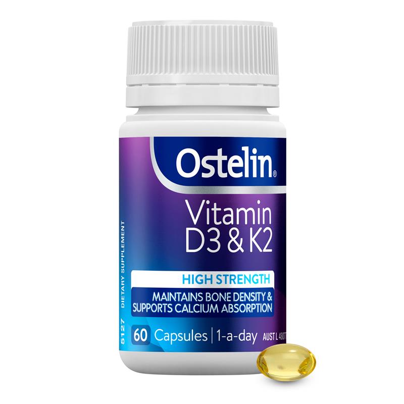 Ostelin Vitamin D3 & K2 60 Capsules