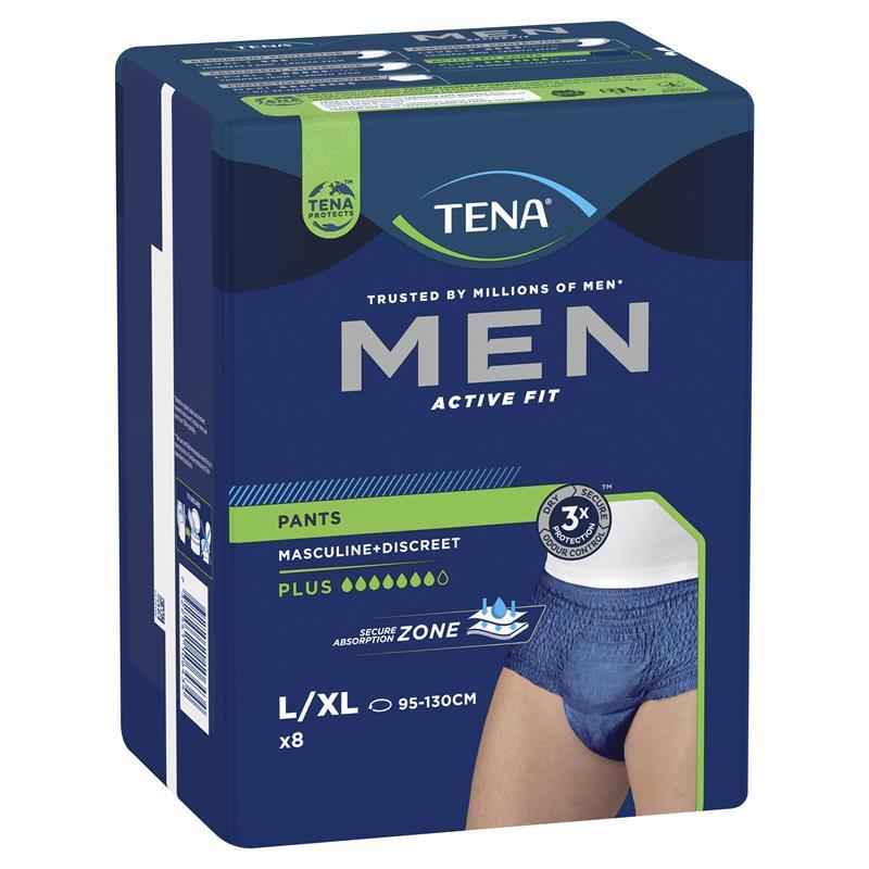 TENA Pant Men Active Fit Plus Large 8 Pack