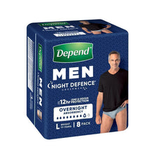 Depend Men Night Defence Incontinence Underwear Large 8 Pack