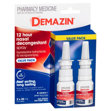 Demazin 12 Hour Relief Decongestant Nasal Spray 2 x 20ml - GimmeNow
