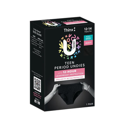 U by Kotex Reusable Period Undies Teen Size 12-14