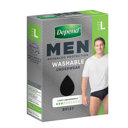 Depend Men Washable Incontinence Underwear Large