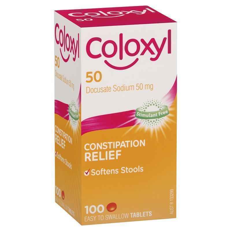 Coloxyl 50mg 100 Tablets Filmcoat