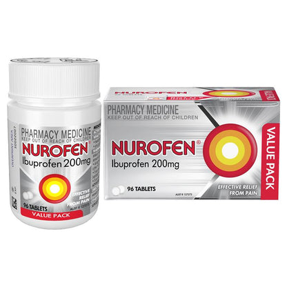 Nurofen Ibuprofen Pain Relief Tablets 200mg 96 Pack