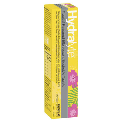 Hydralyte Electrolyte Effervescent Tropical 20 Tablets